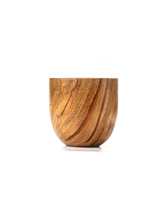 Two wooden planters, one larger than the other, with a natural wood grain finish.