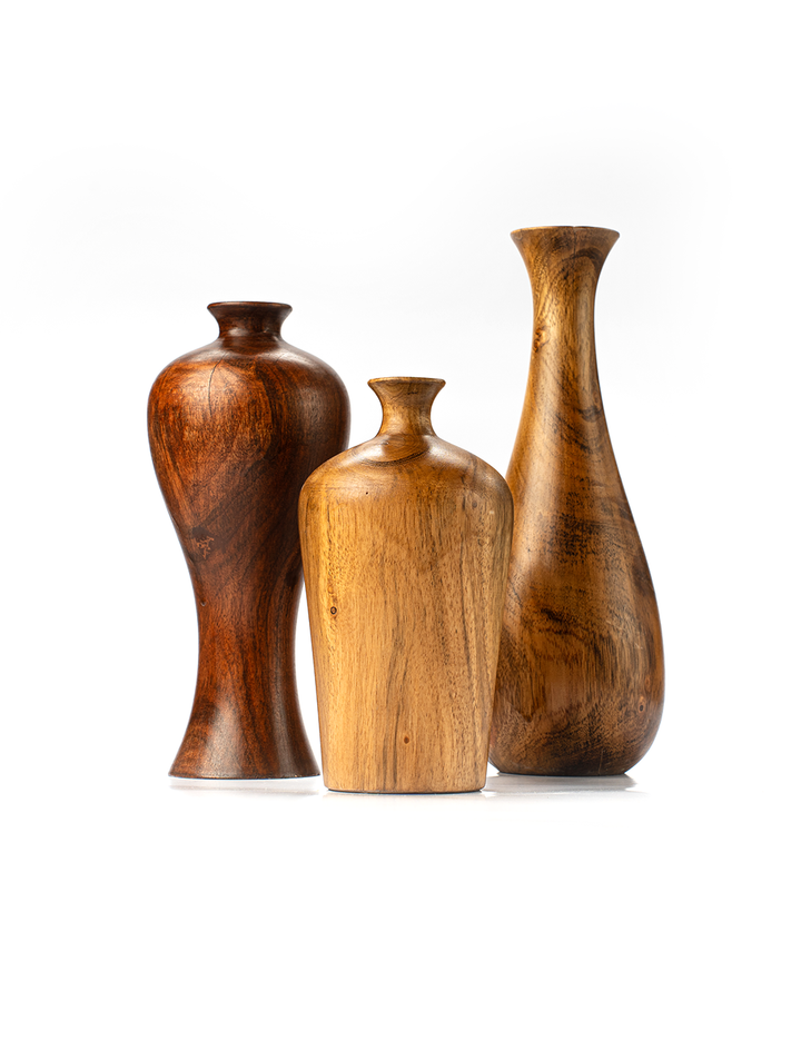 Umber Wood Vase – lakkarhari